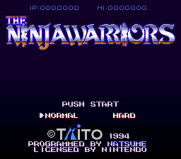 The Ninja Warriors Title Screen